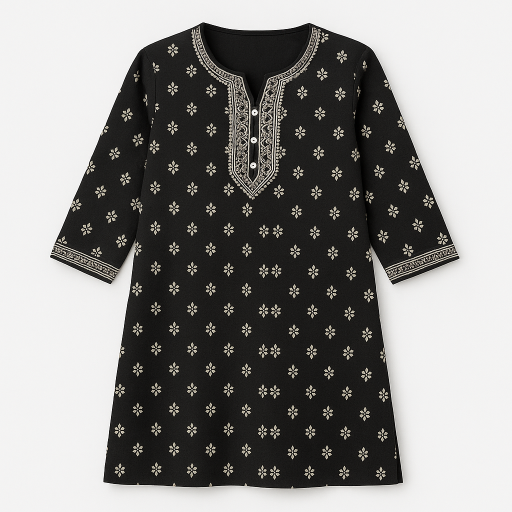 Black Printed Kurti